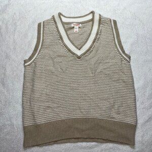 Cat & Jack beige tan sweater vest size S 6/7 worn once like new